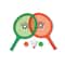 Pool Central 16" Green & Red Paddle Pong Set Swimming Pool Game